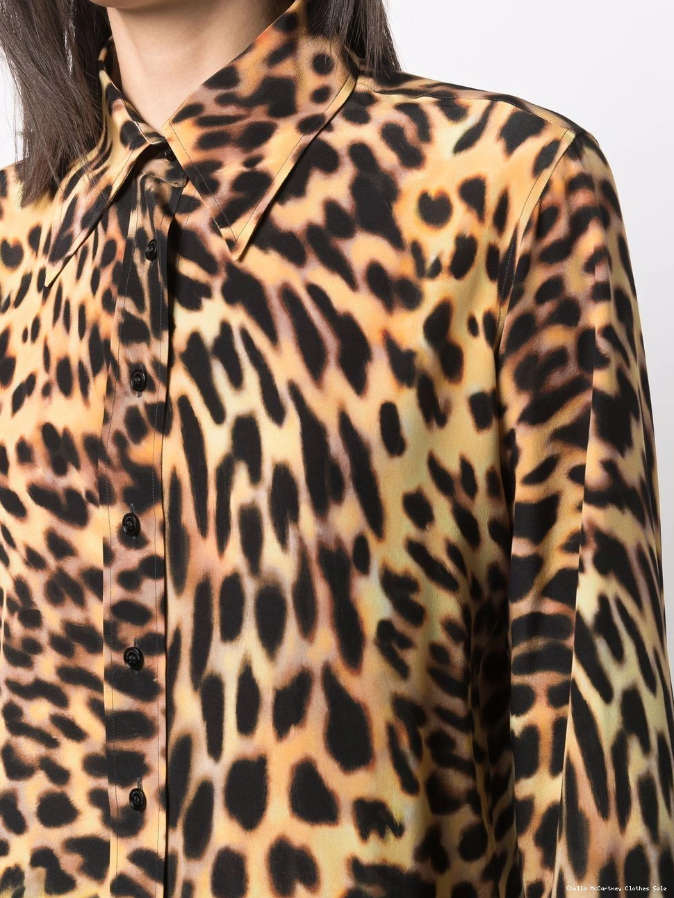 Cheap all-over McCartney Stella leopard-print Women shirt 0710